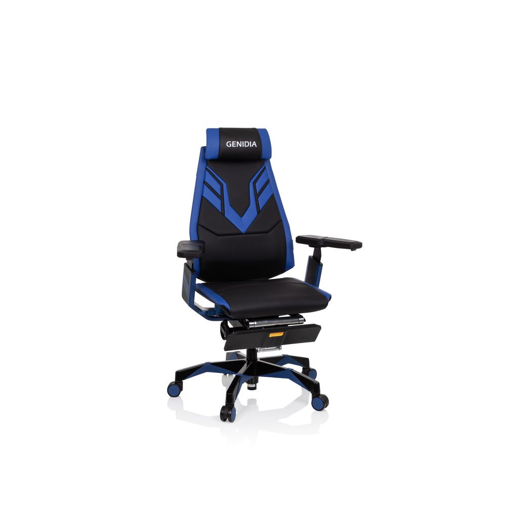 Žaidybinio tipo biuro kėdė Elite Pro (juoda / mėlyna)