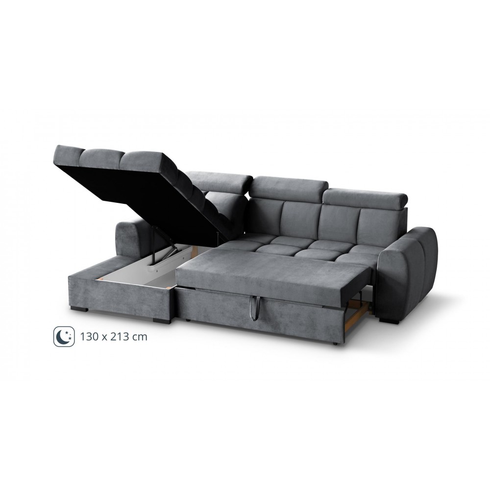 Kairinė kampinė sofa - lova Zoro L
